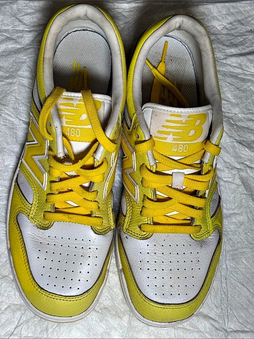 New Balance 480 Sneakers Yellow & White US 11.5 D